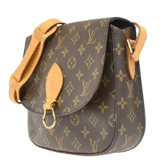 LOUIS VUITTON Saint Cloud GM Shoulder Bag Monogram Leather Brown M51242 88ZA017 - Picture 2 of 16